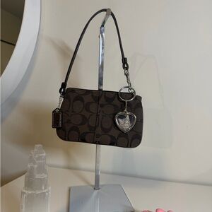 Y2K coach chocolate Brown wristlet